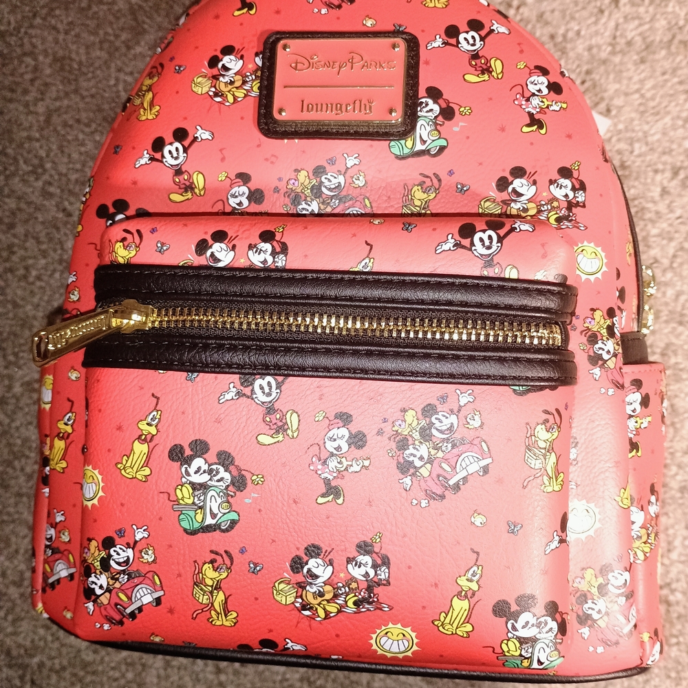 NWT Loungefly Disney Parks Red Mickey Mouse Backpack